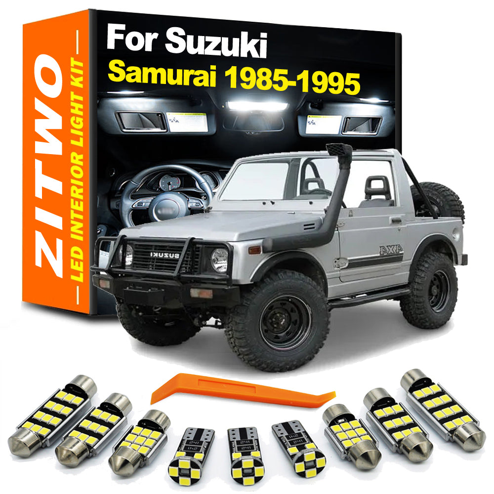 AutoGlowLED 10Pcs Canbus LED Interior Light Kit for Suzuki Samurai SJ413 1985-1995