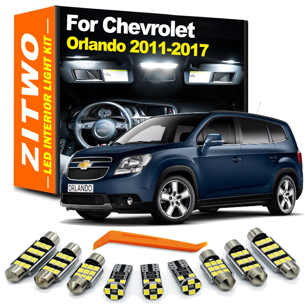 AutoGlowLED 13Pcs LED Interior Light Kit for Chevy Orlando 2011-2017
