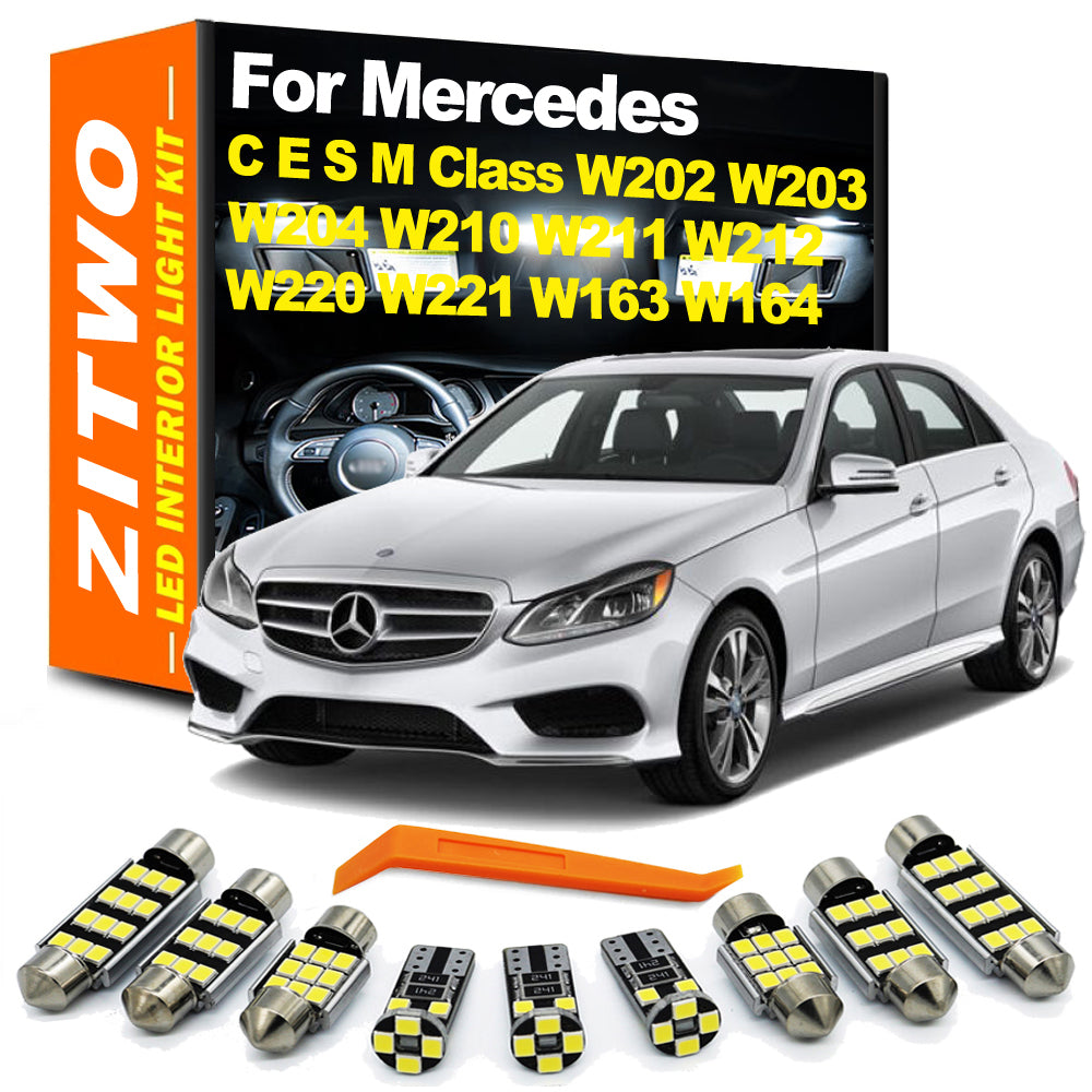 AutoGlowLED LED Interior Light Kit for Mercedes-Benz C/E/S/M Class W202-W221