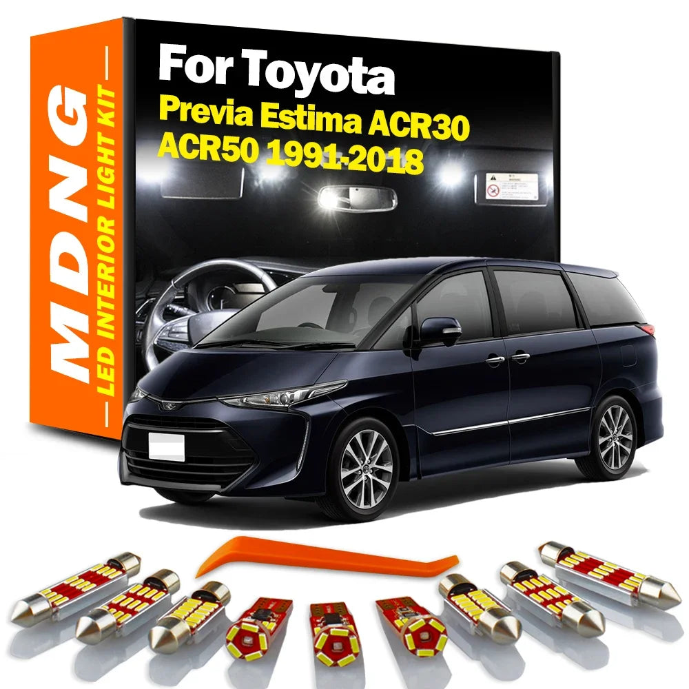 AutoGlowLED Canbus LED Interior Light Kit for Toyota Previa Estima