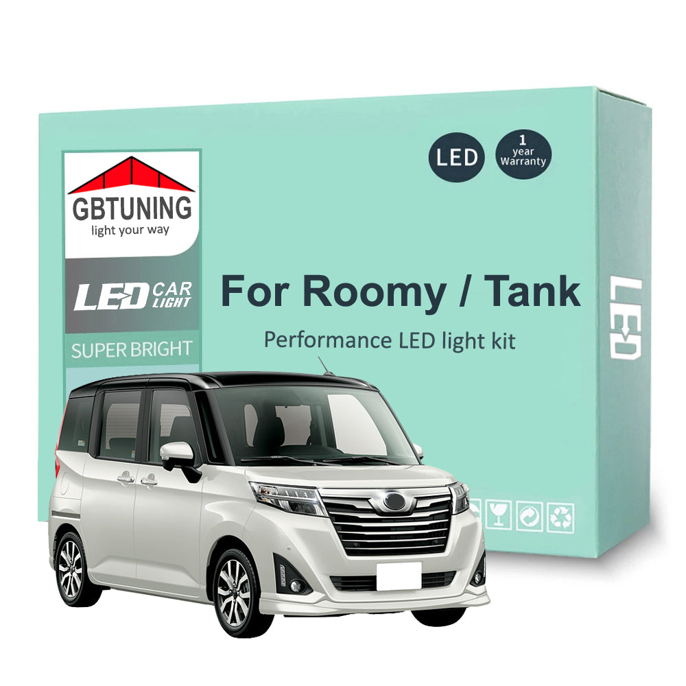 AutoGlowLED 12Pc LED Interior Light Kit for Toyota Roomy Tank 2016-2021 Canbus
