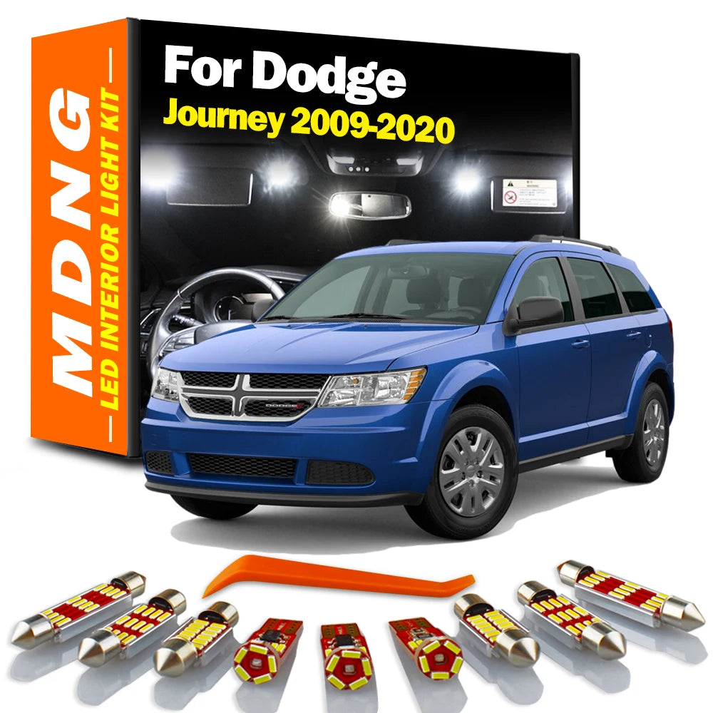AutoGlowLED 14Pc Canbus LED Interior Light Kit for Dodge Journey 2009-2020