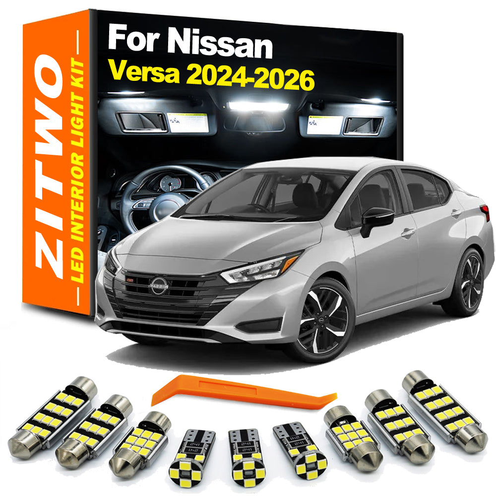 AutoGlowLED 10Pcs LED Interior Light Kit for Nissan Versa 2024-2026