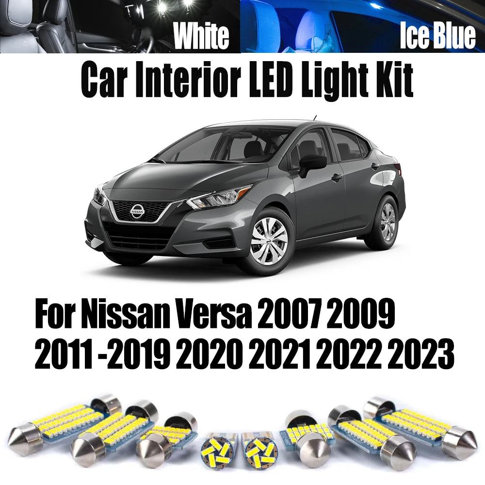 AutoGlowLED LED Interior Light Kit for Nissan Versa 2007-2023 Canbus
