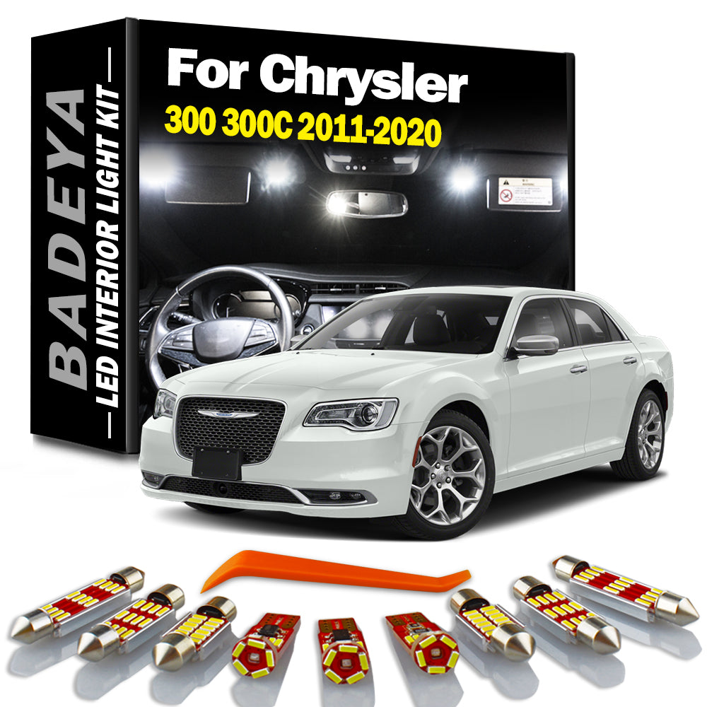 AutoGlowLED 17Pcs Canbus LED Interior Light Kit for Chrysler 300 300C 2011-2020