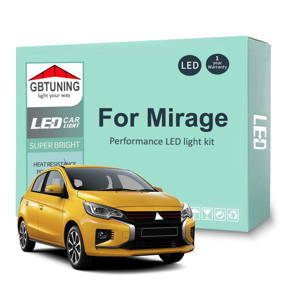 AutoGlowLED 7Pcs LED Interior Light Kit for Mitsubishi Mirage Attrage 2012-2019 Canbus