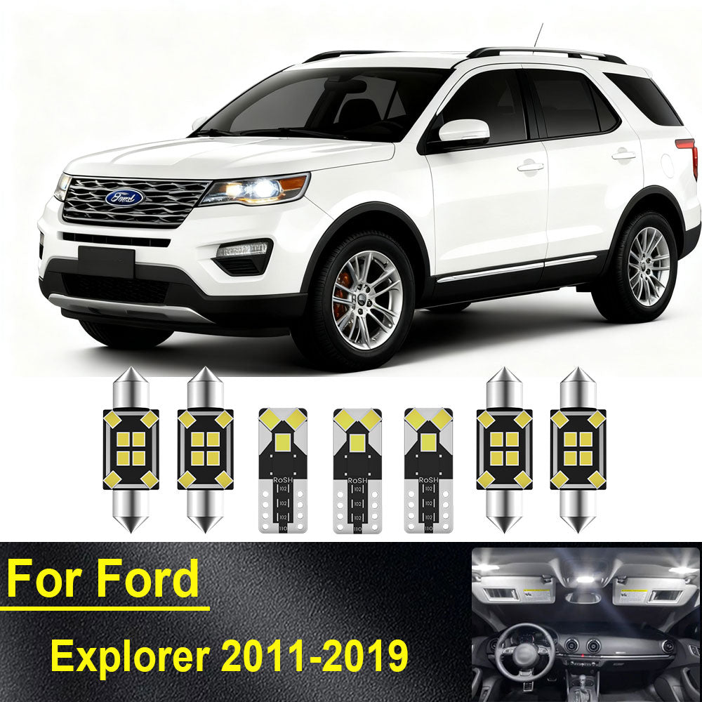 AutoGlowLED 12pc LED Interior Light Kit for Ford Explorer 2011-2020 Canbus