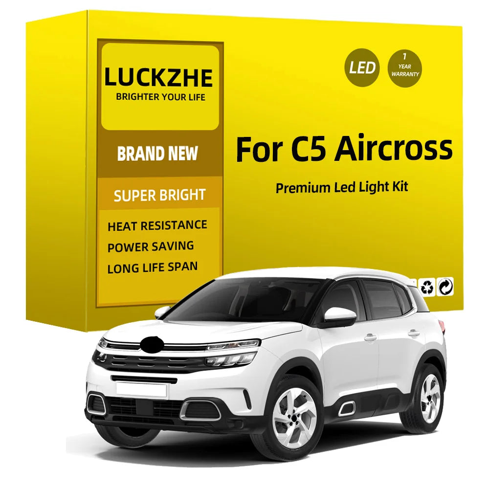AutoGlowLED 12Pc LED Interior Light Kit for Citroen C5 Aircross 2018-2021 Canbus Error Free