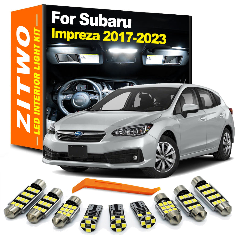 AutoGlowLED 10Pcs LED Interior Light Kit for Subaru Impreza 2017-2023