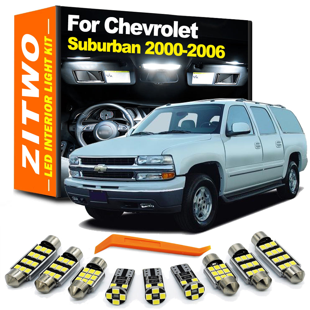 AutoGlowLED 14Pcs LED Interior Light Kit for Chevy Suburban 1500/2500 2000-2006