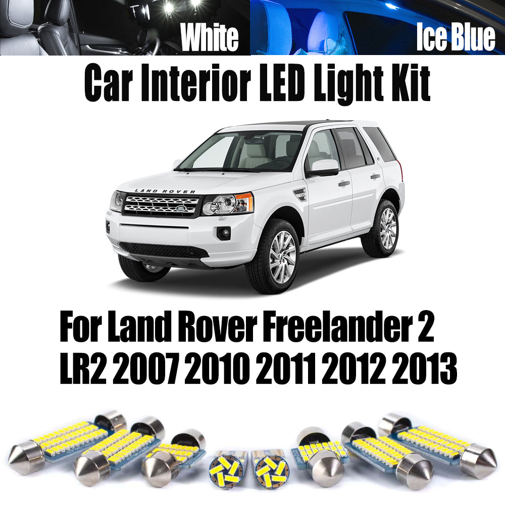 AutoGlowLED 14Pcs LED Interior Light Kit for Land Rover Freelander 2 LR2 2007-2013 Canbus