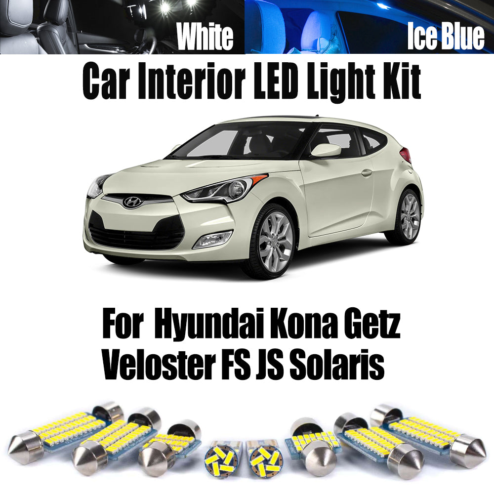 AutoGlowLED Canbus LED Interior Light Kit for Hyundai Kona Getz Veloster Solaris