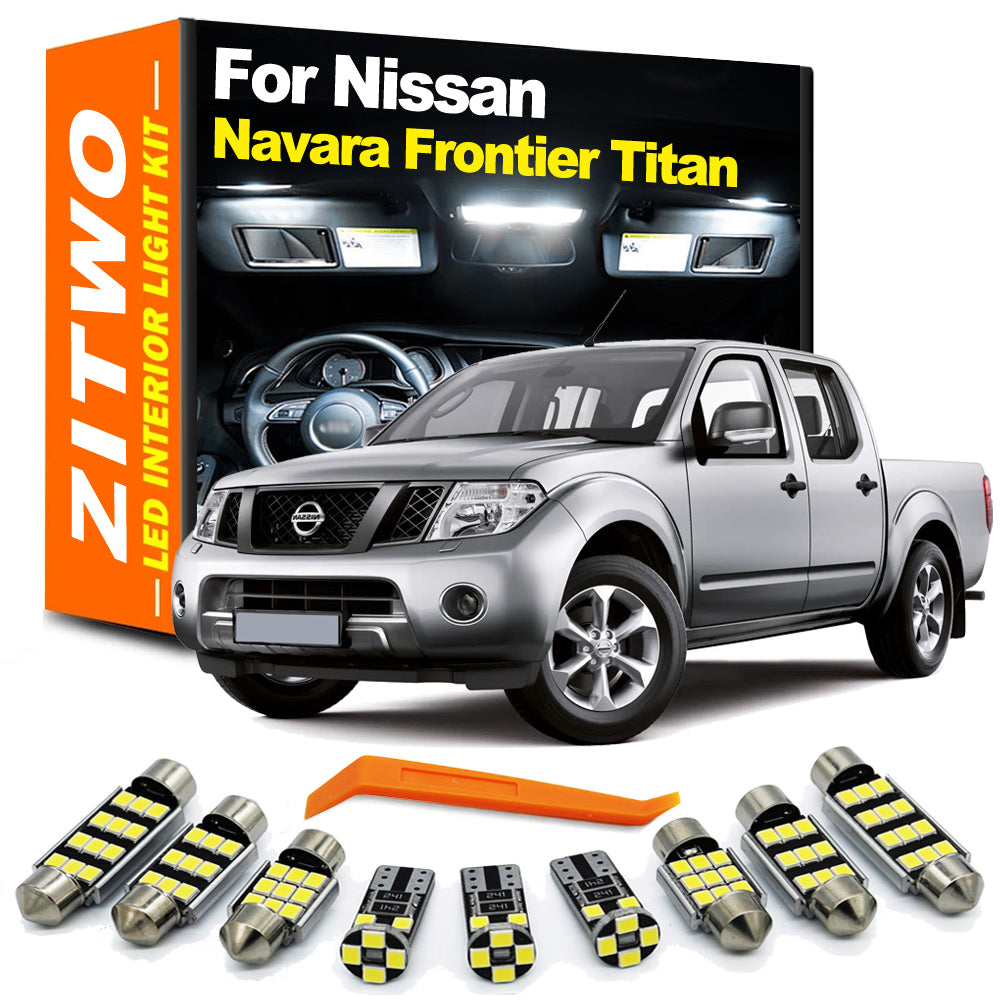 AutoGlowLED LED Interior Dome Map Light Kit for Nissan Navara D22 D40 D23 Frontier Titan 1997-2023