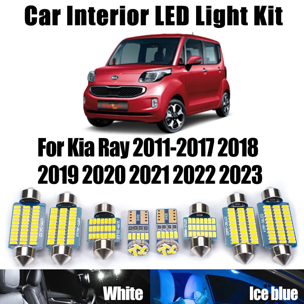AutoGlowLED Canbus LED Interior Light Kit for Kia Ray 2011-2023