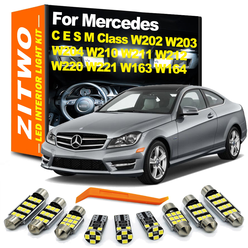 AutoGlowLED Canbus LED Interior Light Kit for Mercedes C E S M Class