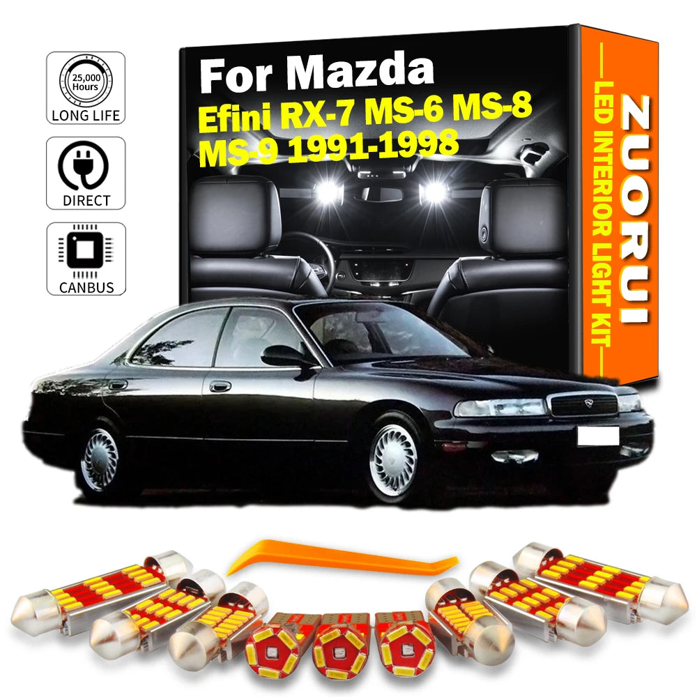 AutoGlowLED Canbus LED Interior Light Kit for Mazda Efini RX-7 MS-6 MS-8 MS-9