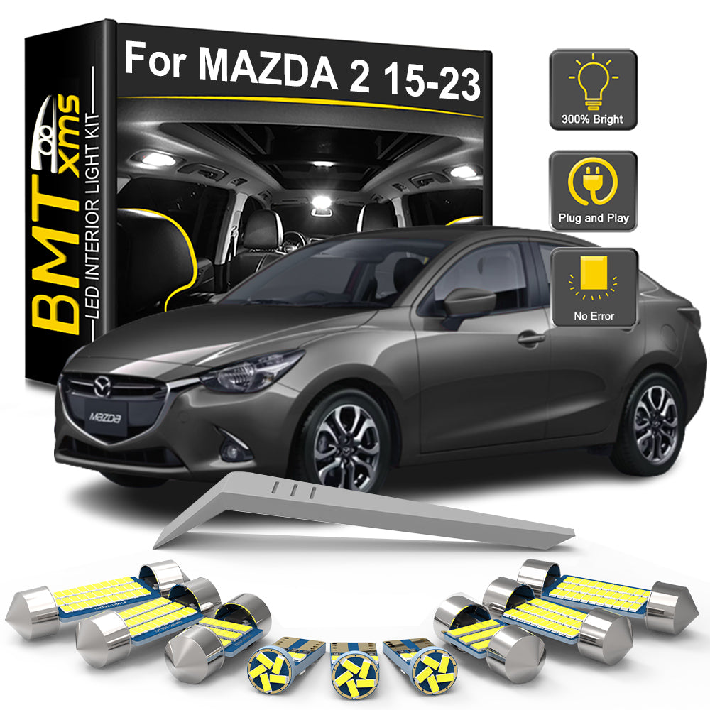 AutoGlowLED LED Interior Light Kit for Mazda 2 2015-2023 Canbus 8Pcs