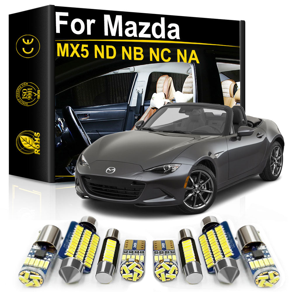 AutoGlowLED LED Interior Light Kit for Mazda MX-5 Miata 1990-2020 Canbus