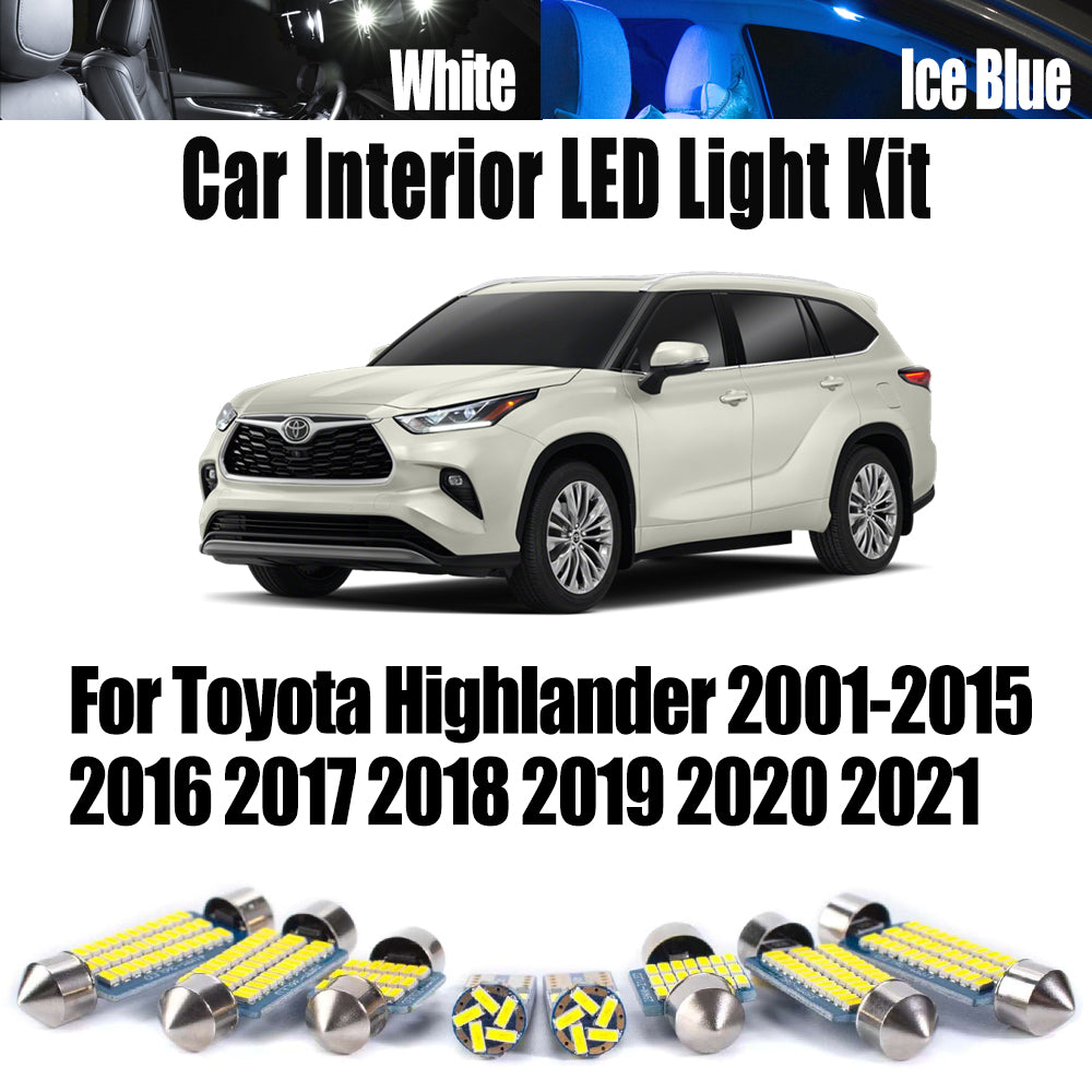 AutoGlowLED Canbus LED Interior Light Kit for Toyota Highlander 2001-2021
