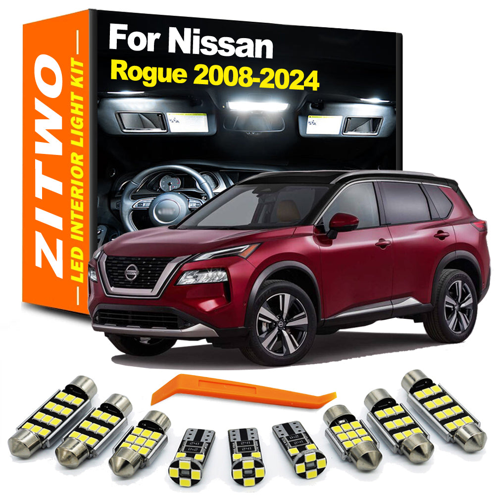 AutoGlowLED LED Interior Dome Map Reading Light Kit for Nissan Rogue 2008-2024