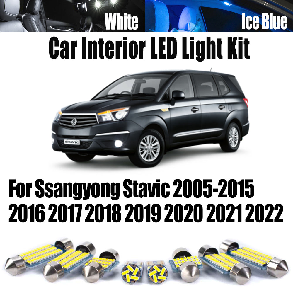 AutoGlowLED Canbus LED Interior Light Kit for Ssangyong Stavic 2005-2022