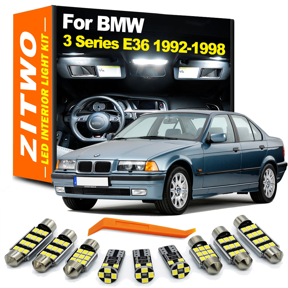 AutoGlowLED 17Pcs Canbus LED Interior Light Kit for BMW 3 Series E36 1992-1998