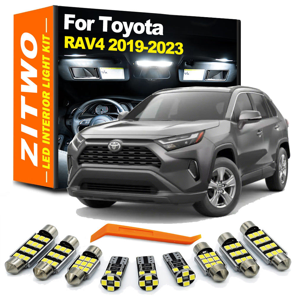 AutoGlowLED 10-Piece LED Interior Light Kit for Toyota RAV4 2019-2023