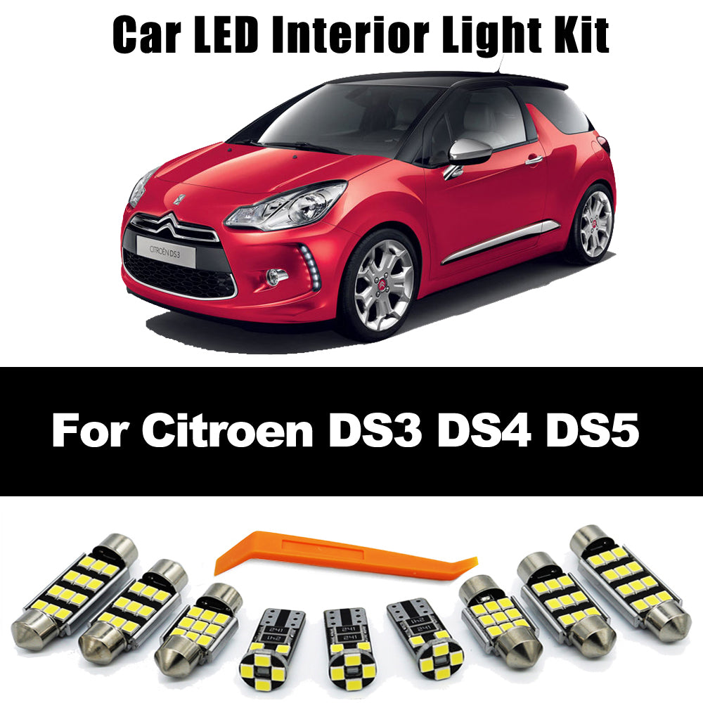 AutoGlowLED LED Interior Light Kit for Citroen DS3 DS4 DS5 2010-2020