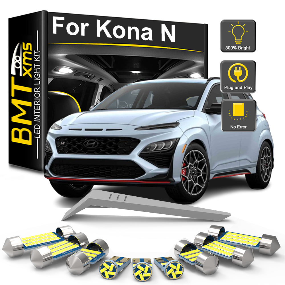 AutoGlowLED 11Pcs LED Interior Light Kit for Hyundai Kona N 2021-2024 Canbus