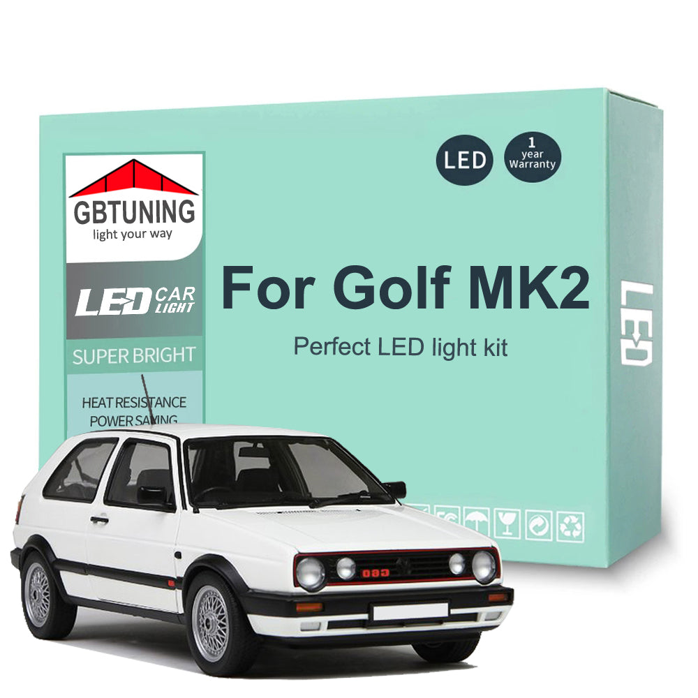 AutoGlowLED LED Interior Light Kit for VW Golf 2 MK2 1983-1990 Canbus