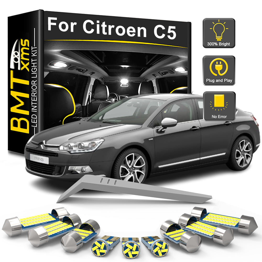 AutoGlowLED LED Interior Light Kit for Citroen C5 I C5 II 2000-2017 Canbus