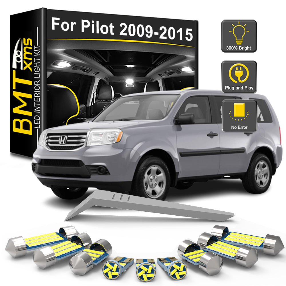 AutoGlowLED 19Pcs LED Interior Light Kit for Honda Pilot 2009-2015 Canbus