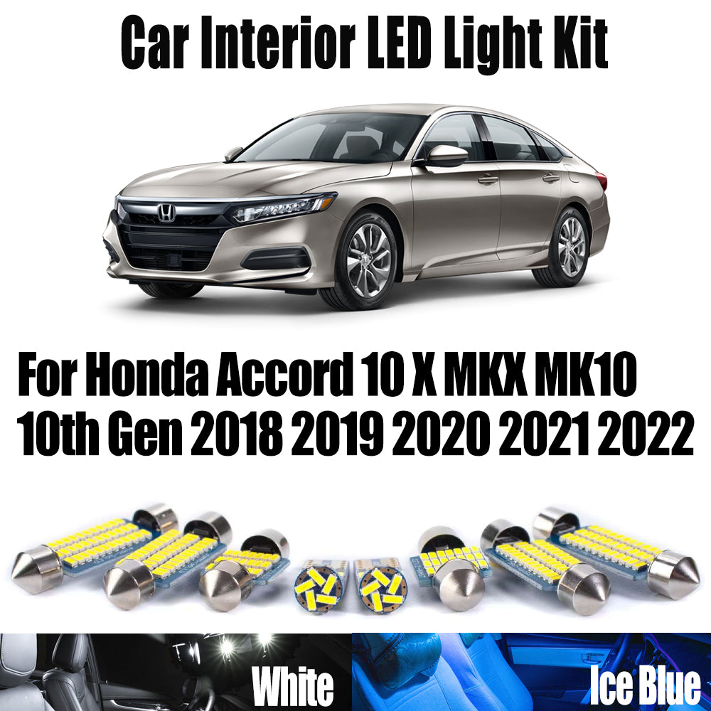 AutoGlowLED 12Pcs LED Interior Light Kit for Honda Accord 10th Gen 2018-2022 Canbus