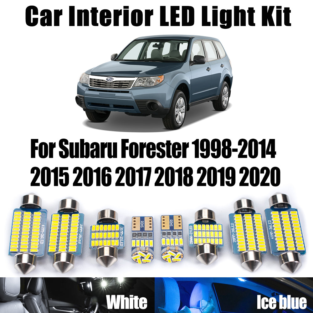 AutoGlowLED LED Interior Light Kit for Subaru Forester 1998-2020 Canbus Error Free