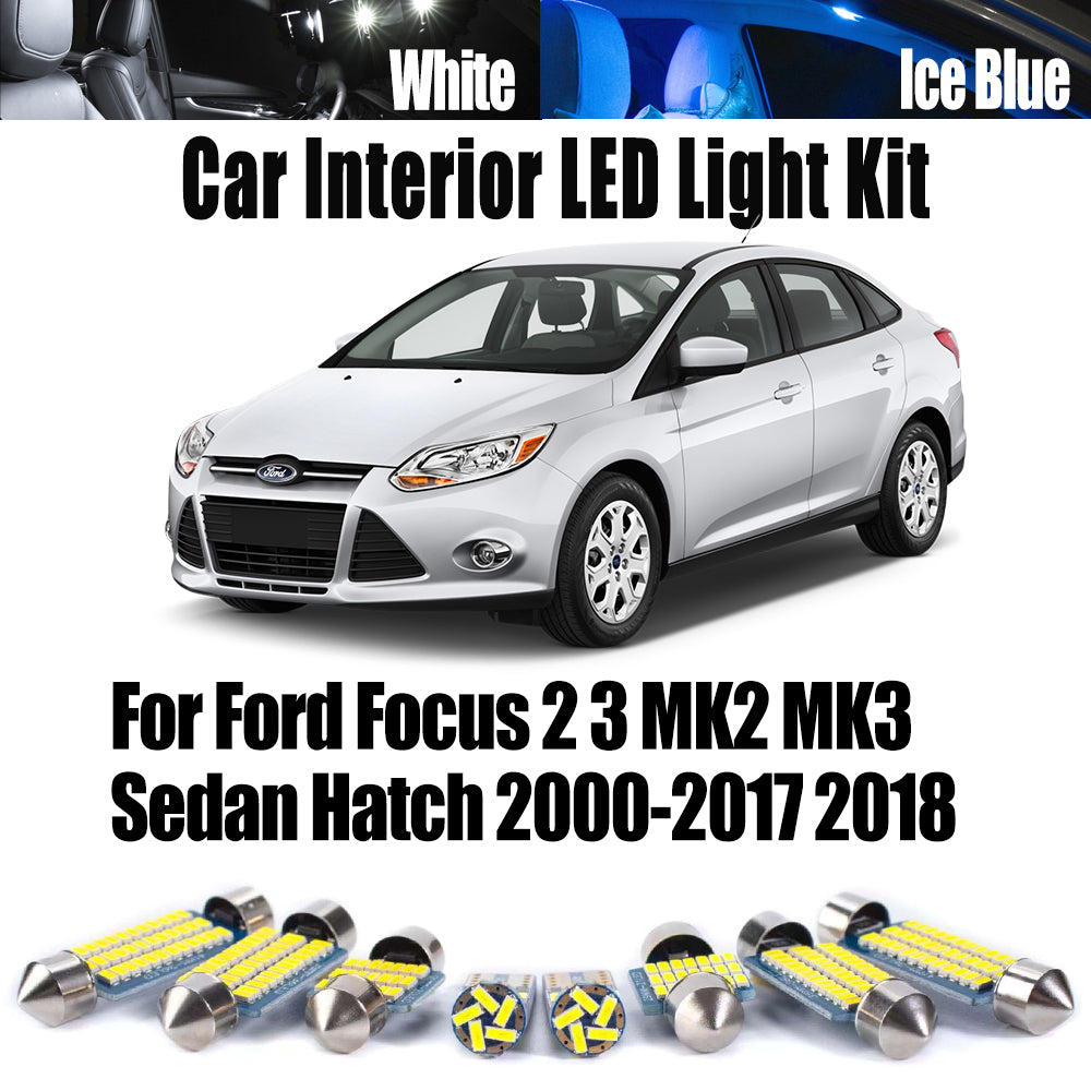 AutoGlowLED LED Interior Light Kit for Ford Focus 2 3 MK2 MK3 Canbus No Error