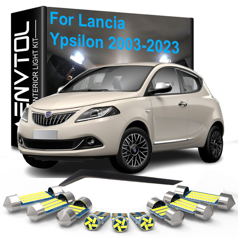AutoGlowLED LED Interior Light Kit for Lancia Ypsilon Canbus Dome Trunk Glove Box