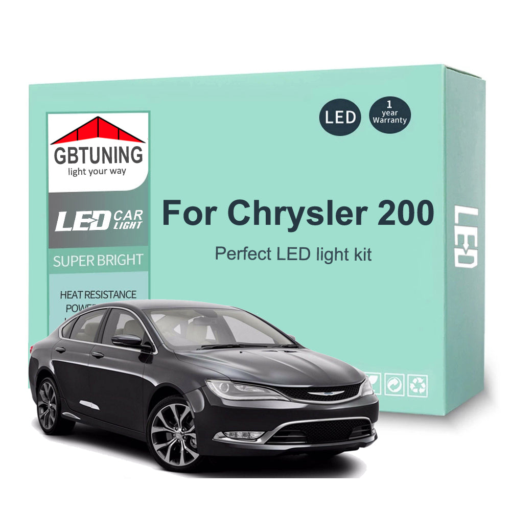 AutoGlowLED 14Pc LED Interior Light Kit for Chrysler 200 2015-2017 Canbus