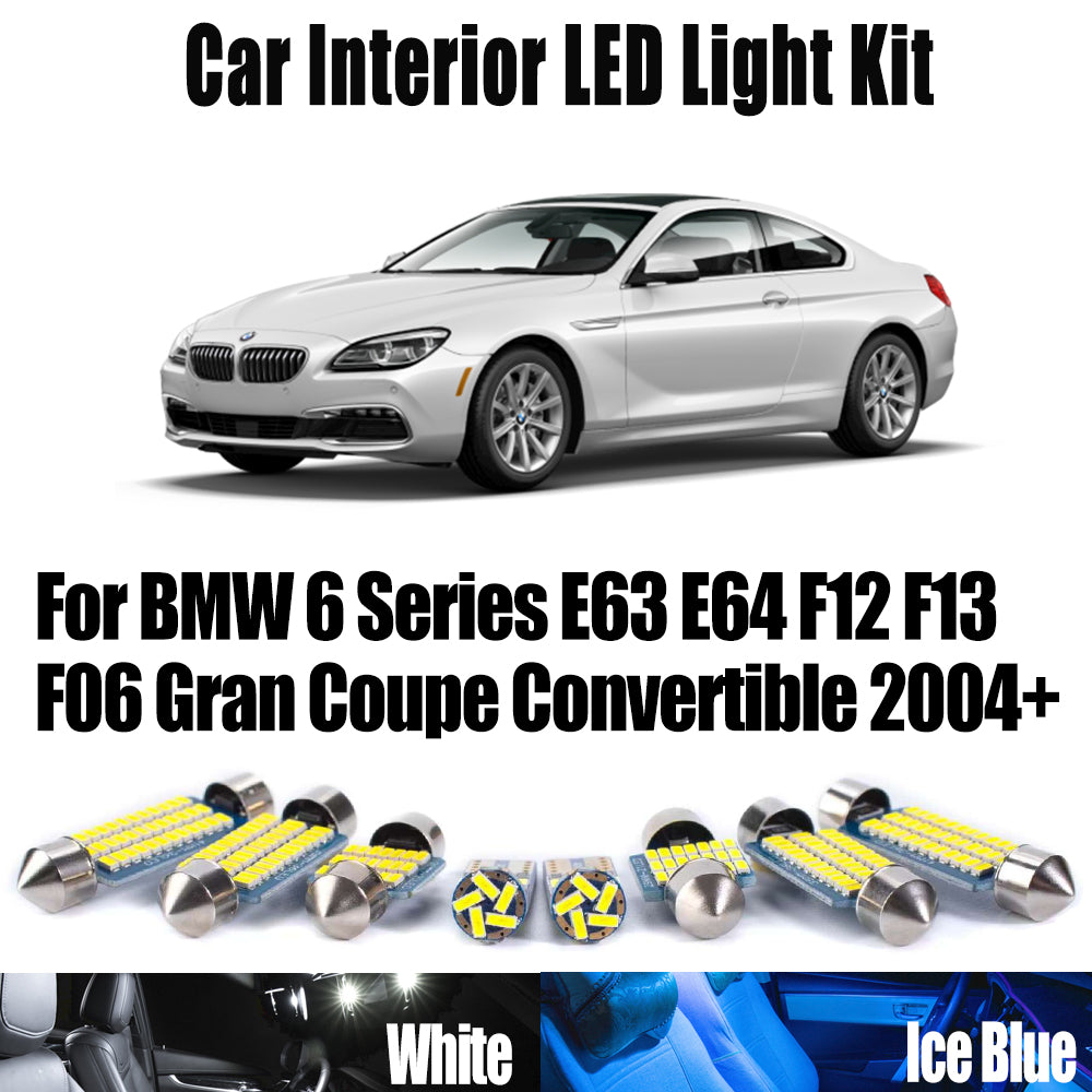 AutoGlowLED Canbus LED Interior Light Kit for BMW 6 Series E63 E64 F12 F13 F06