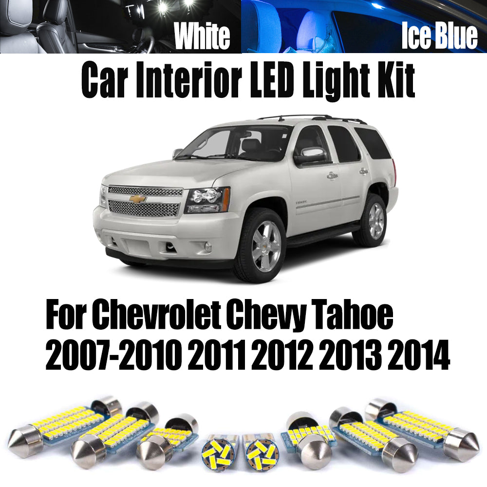 AutoGlowLED 15Pc Canbus LED Interior Light Kit for Chevy Tahoe 2007-2014