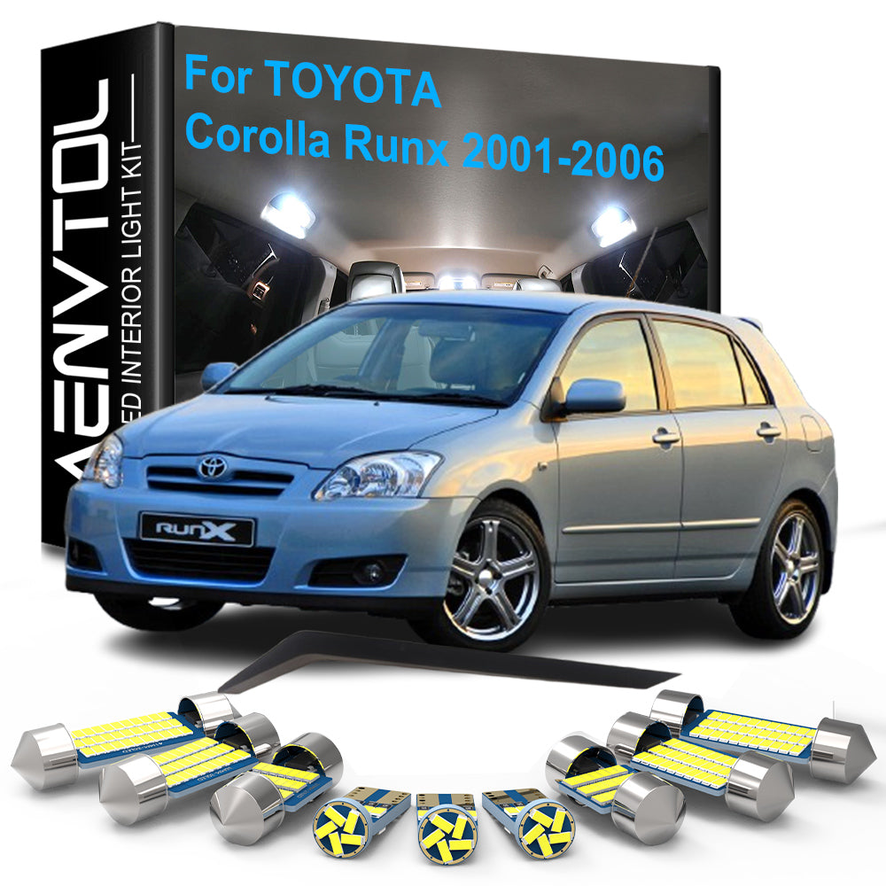 AutoGlowLED 8pcs LED Interior Light Kit for Toyota Corolla Runx 2001-2006 Canbus
