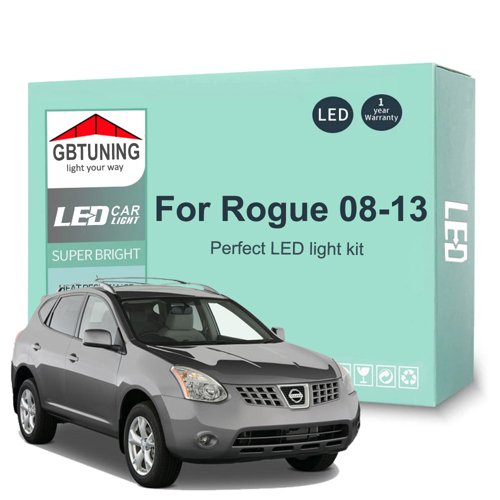 AutoGlowLED 11Pc LED Interior Light Kit for Nissan Rogue 2008-2013 Canbus