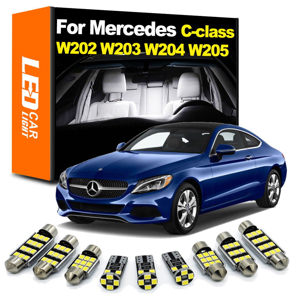 AutoGlowLED Interior LED Light Kit for Mercedes-Benz C-Class W202 W203 W204 W205 Canbus