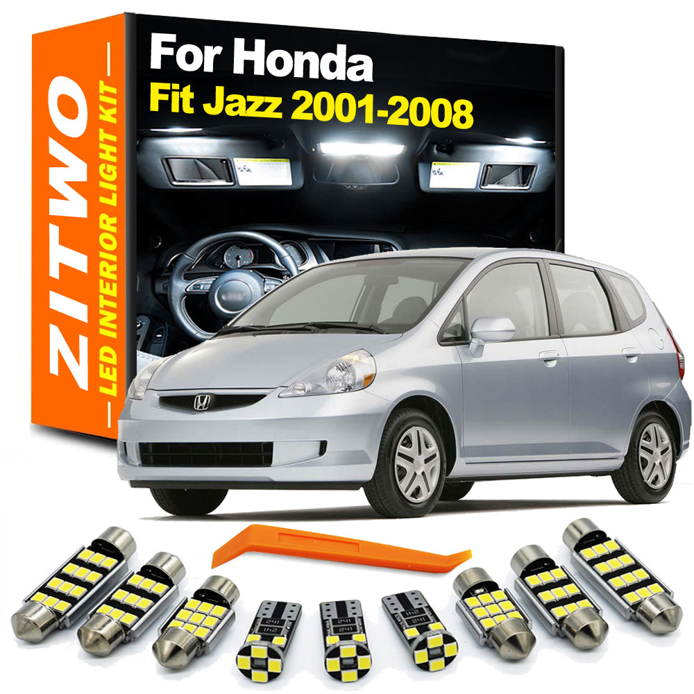 AutoGlowLED 9-Piece Canbus LED Interior Light Kit for Honda Jazz Fit MK1 2001-2008