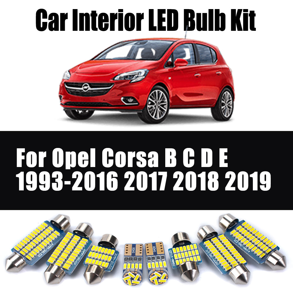 AutoGlowLED Canbus LED Interior Light Kit for Opel Corsa B C D E 1993-2019