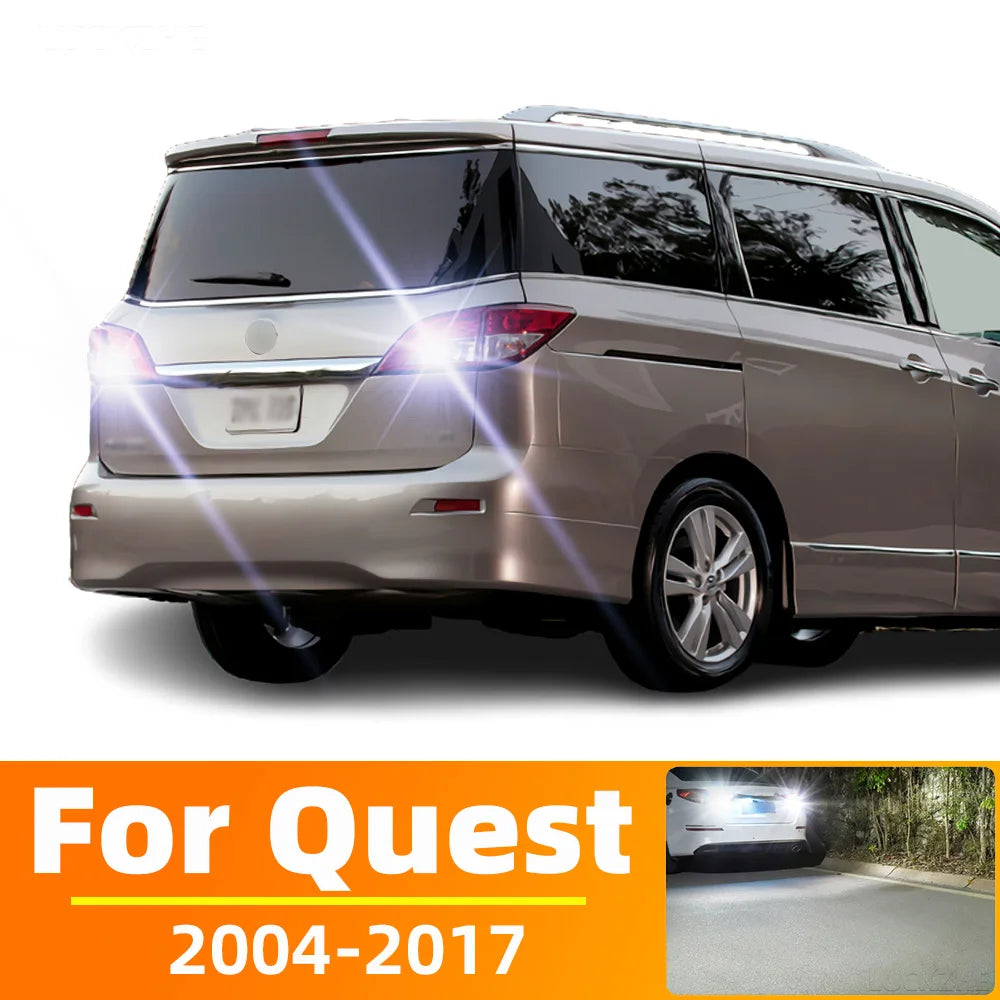 AutoGlowLED LED Reverse Light for Nissan Quest 2004-2017 Back-Up Lamp 2pcs