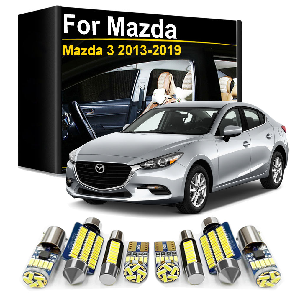 AutoGlowLED 9Pc LED Interior Light Kit for Mazda 3 BM BN 2013-2019 Canbus