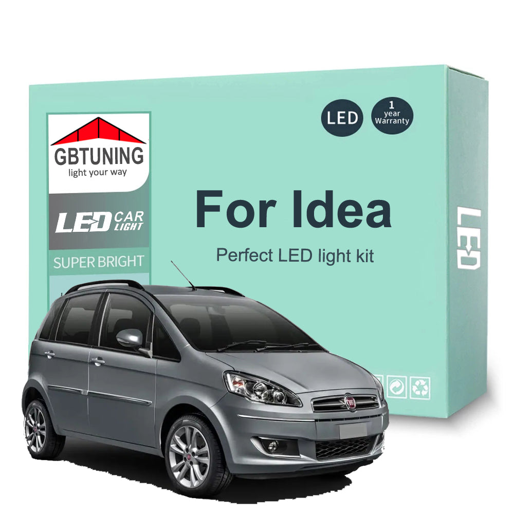 AutoGlowLED 10Pc LED Interior Light Kit for Fiat Idea 2003-2012 Canbus