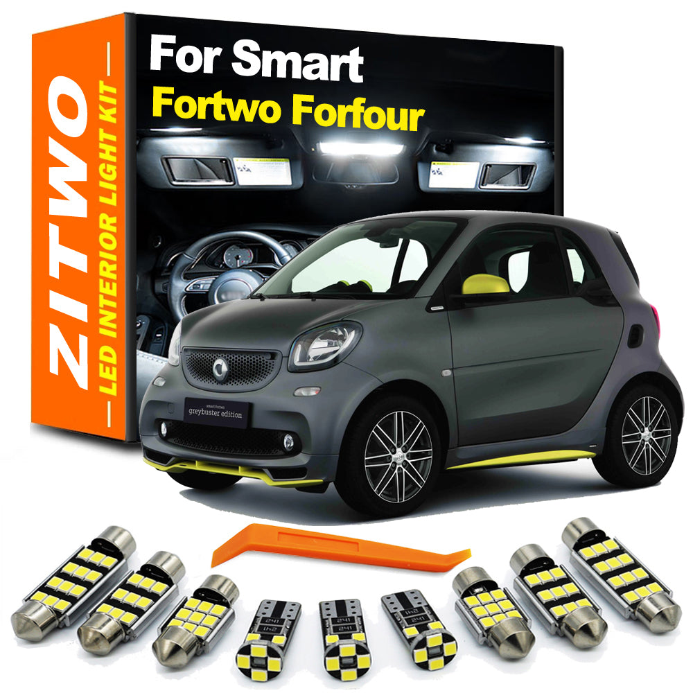LED Interior Light Kit for Smart Fortwo Forfour 450 451 452 453 454 by AutoGlowLED