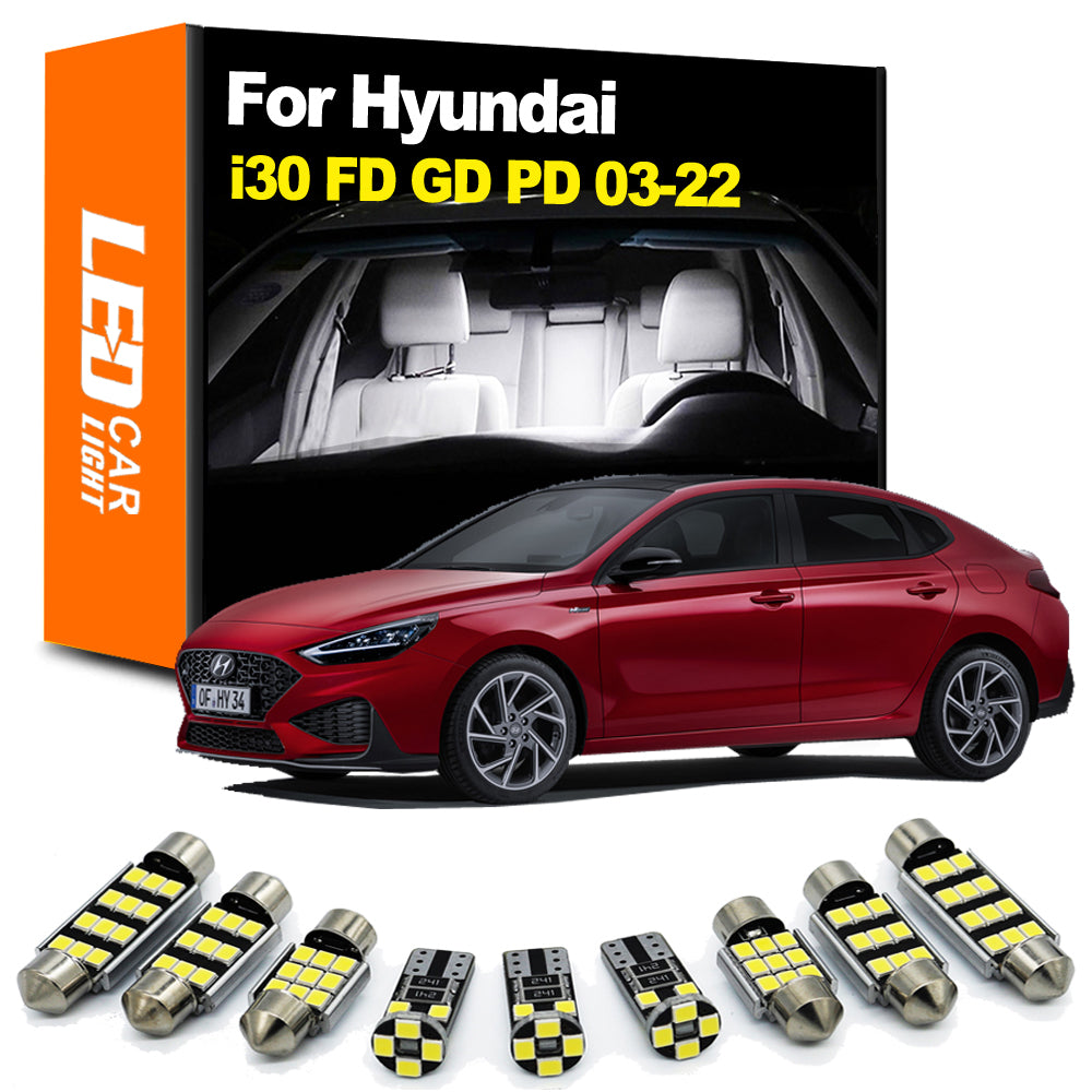 AutoGlowLED Interior LED Light Kit for Hyundai i30 FD GD PD 2007-2022 Canbus