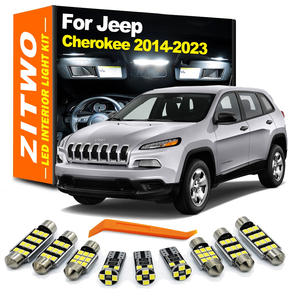 AutoGlowLED 16-Piece LED Interior Light Kit for Jeep Cherokee KL 2014-2022